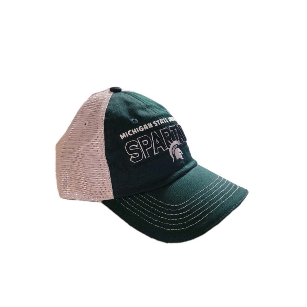 Michigan State Spartans East Lansing MSU Mesh Trucker Snapback Hat Cap OSFM NEW
